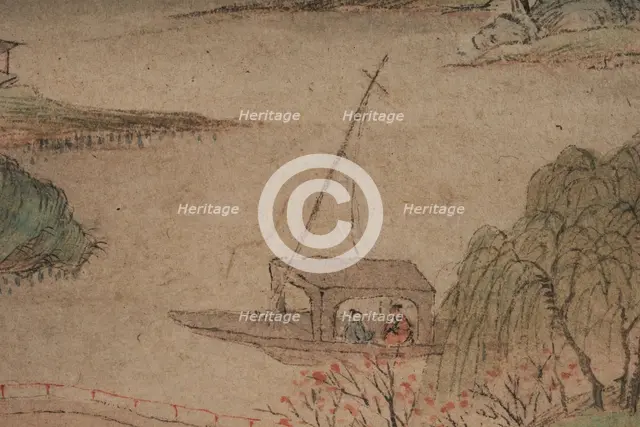 Landscape in the manner of the Wu School, 1841. Creator: Qian Du.