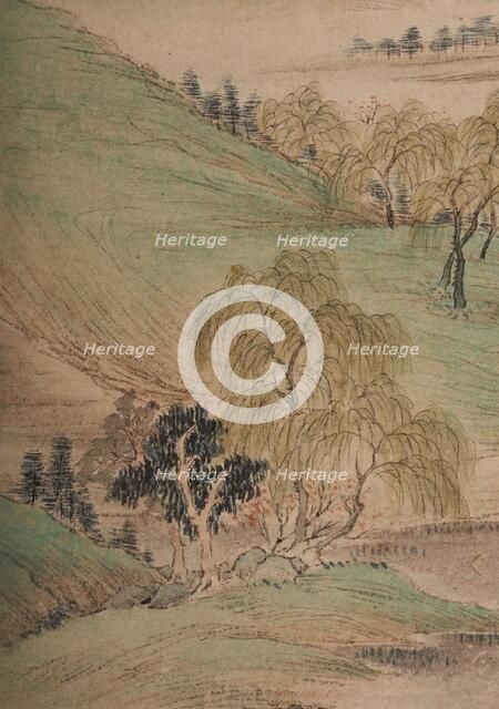 Landscape in the manner of the Wu School, 1841. Creator: Qian Du.