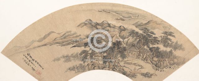 Landscape in the Style of Yan Wengui, 18th century or later, spurious date of 1707. Creator: Unknown.