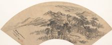 Landscape in the Style of Yan Wengui, 18th century or later, spurious date of 1707. Creator: Unknown