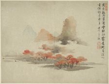 Landscape in the Style of Ancient Masters: after Gao Kegong (1248-1310), China, Ming dynasty, 1642. Creator: Lan Ying