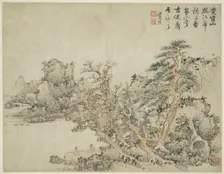 Landscape in the Style of Ancient Masters: after Wang Meng (c. 1308-1385), China, Ming, 1642. Creator: Lan Ying