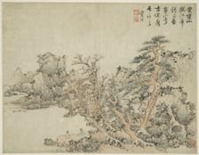 Landscape in the Style of Ancient Masters: after Wang Meng (c. 1308-1385), China, Ming, 1642. Creator: Lan Ying
