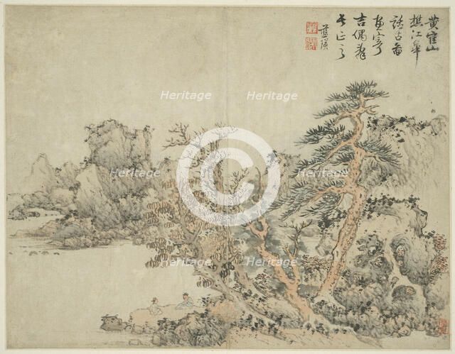 Landscape in the Style of Ancient Masters: after Wang Meng (c. 1308-1385), China, Ming, 1642. Creator: Lan Ying.