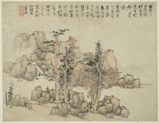 Landscape in the Style of Ancient Masters: Artist's commentary, China, Ming dynasty, 1642. Creator: Lan Ying