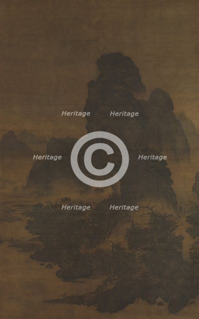 Landscape in the style of Fan Kuan, early 12th century. Creator: Unknown.