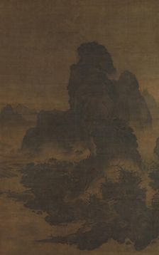 Landscape in the style of Fan Kuan, early 12th century. Creator: Unknown