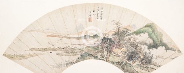 Landscape in the Style of Huichong, 18th century or later, spurious date of 1676. Creator: Unknown.