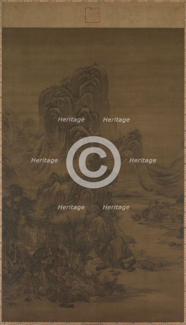 Landscape in the Style of Juran, 1368-1644. Creator: Liu Du (Chinese, active c. 1628-after 1653), attributed to.