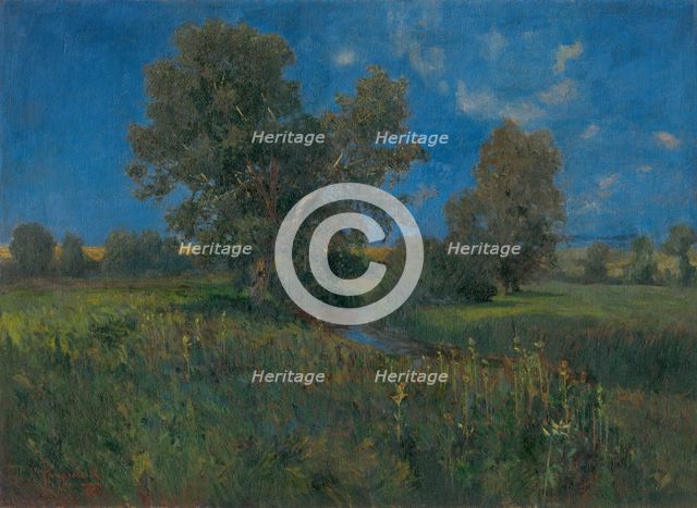 Landscape in western Slovakia, 1898. Creator: Karol Pongrácz.