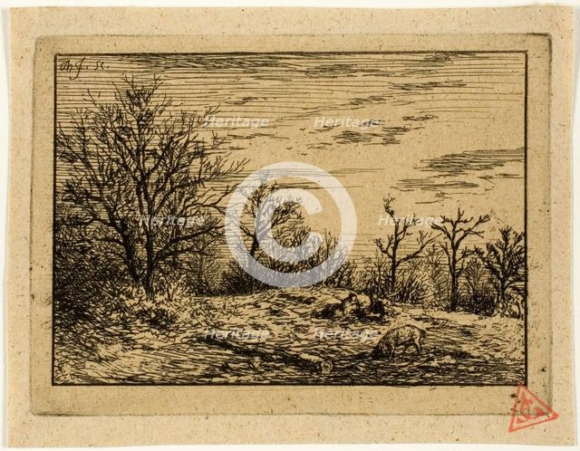 Landscape in Winter, 1846. Creator: Charles Emile Jacque.
