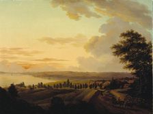Landscape in Zealand, evening, 1810. Creator: Heinrich August Grosch
