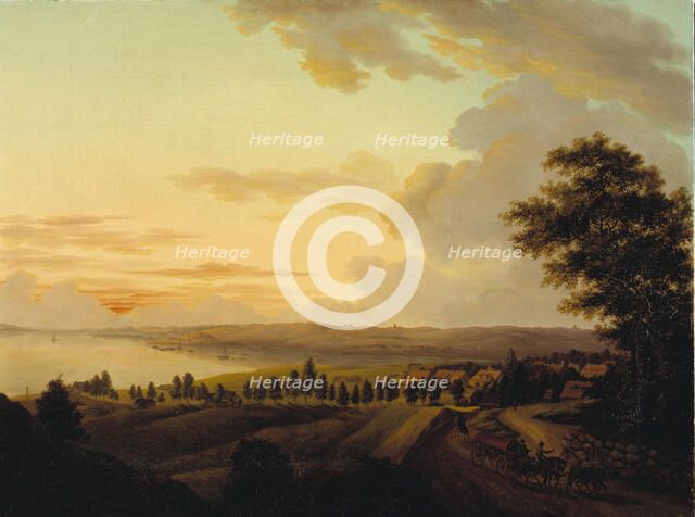 Landscape in Zealand, evening, 1810. Creator: Heinrich August Grosch.