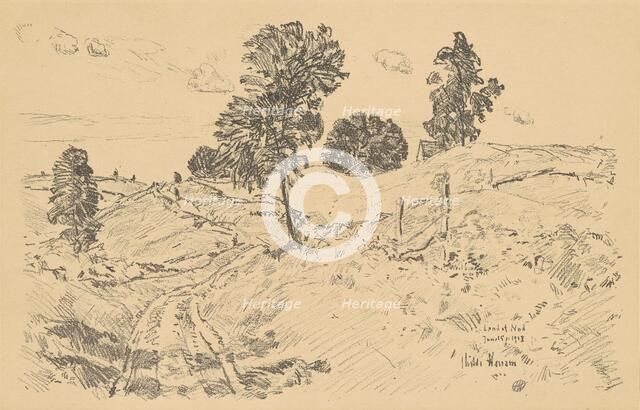 Landscape, Land of Nod, 1918. Creator: Frederick Childe Hassam.