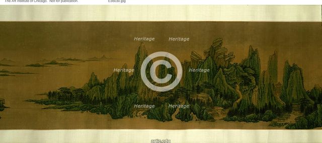 Landscape, late Ming or early Qing dynasty, c. 17th/18th century. Creators: Unknown, Emperor Huizong.