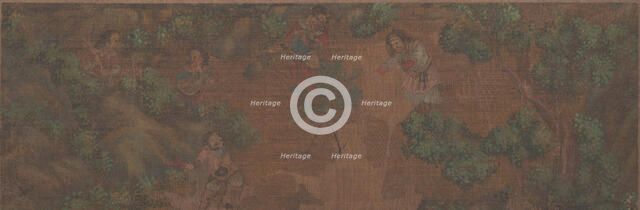 Landscape Painting of Figure in Woodland Setting. Creator: Unknown.