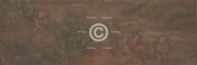 Landscape Painting of Figure in Woodland Setting. Creator: Unknown.