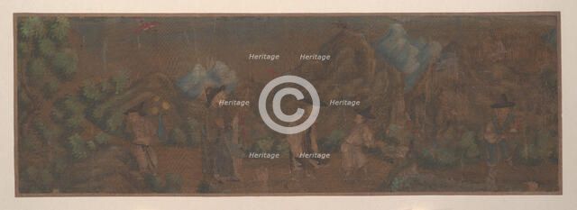 Landscape Painting of Figure in Woodland Setting. Creator: Unknown.