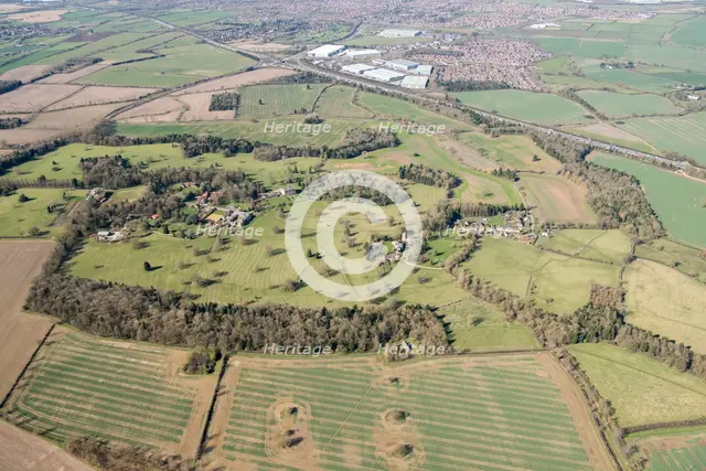 Landscape park at Courteenhall, near Northampton, Northamptonshire, 2018. Creator: Historic England Staff Photographer.