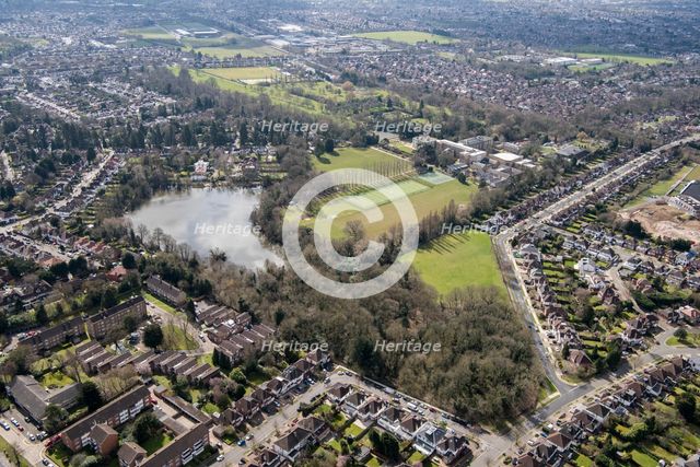 Landscape park at Canons Park, Harrow, London, 2018. Creator: Historic England Staff Photographer.