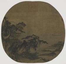 Landscape: pavilions on a mountain side; a stream below, Ming dynasty, 16th century. Creator: Ma, Yuan