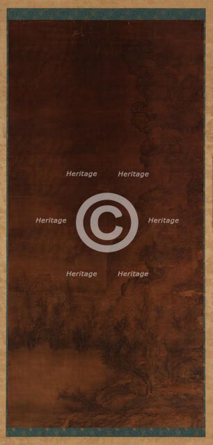 Landscape: perpendicular cliffs and rough water, 17th century. Creator: Unknown.