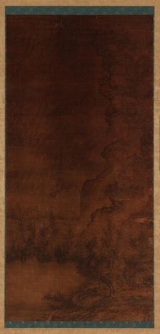 Landscape: perpendicular cliffs and rough water, 17th century. Creator: Unknown
