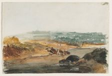 Landscape (recto). Creator: Antoine-Louis Barye (French, 1796-1875)