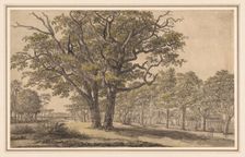 Landscape (recto) Two Views of Paris (verso) , first half 1800s. Creator: Georges Michel (French, 1763-1843)