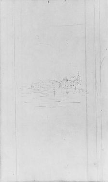 Landscape, River and Town (from Sketchbook), . Creator: John William Casilear
