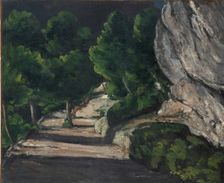Landscape. Road with Trees in Rocky Mountains, 1870-1871. Creator: Paul Cezanne