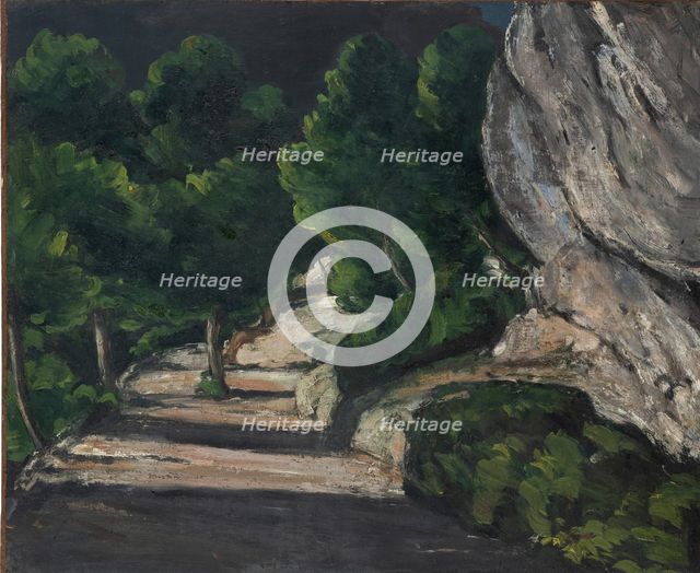 Landscape. Road with Trees in Rocky Mountains, 1870-1871. Creator: Paul Cezanne.