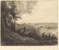Landscape: Road to Horville (Paysage: Chemin d'Horville). Creator: Alphonse Legros