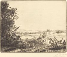Landscape: Road to Horville (Paysage: Chemin d'Horville). Creator: Alphonse Legros