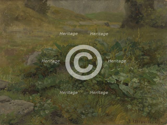 Landscape Study, 1869. Creator: Anders Monsen Askevold.