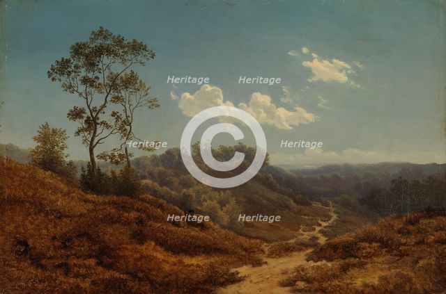 Landscape Study, a copy after Albert Flamm, 1858. Creator: Augusta Soldan.