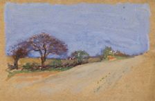 Landscape study, arable fields, c1875-1944. Creator: George Clausen