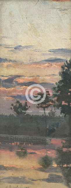 Landscape study, early evening, 1899. Creator: Karol Miloslav Lehotský.