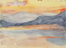 Landscape Study, Fell at Sunset. Creator: Maria Wiik