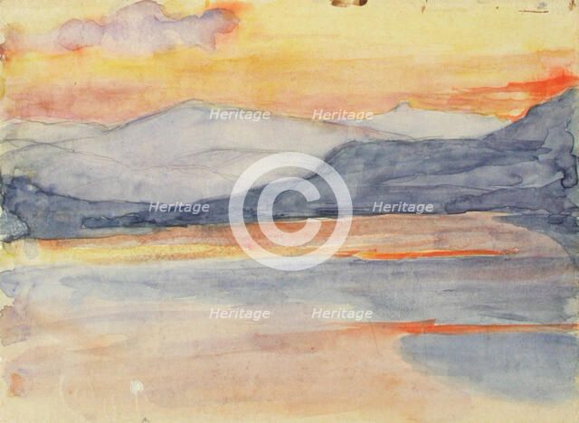 Landscape Study, Fell at Sunset. Creator: Maria Wiik.