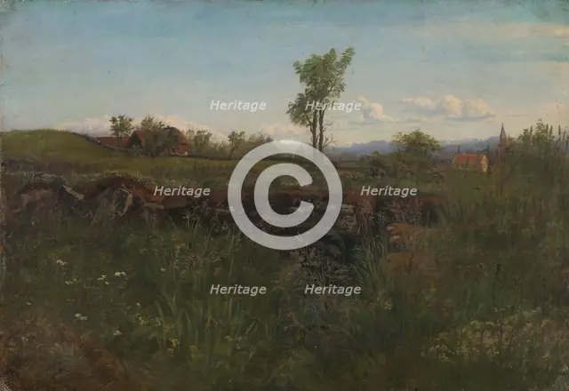 Landscape Study from the Environs of Carlsruhe, 1873. Creator: Kitty Lange Kielland.