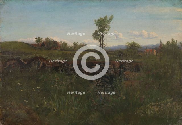 Landscape Study from the Environs of Carlsruhe, 1873. Creator: Kitty Lange Kielland.