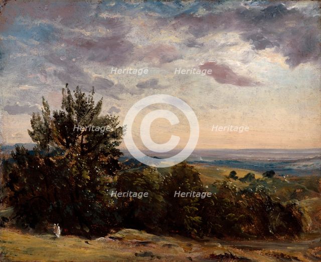 Landscape Study: Hampstead looking West, 1821. Creator: John Constable.