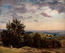 Landscape Study: Hampstead looking West, 1821. Creator: John Constable