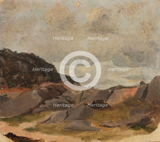 Landscape Study, probably 1830. Creator: Adolph Tidemand.