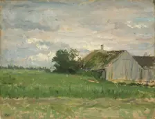 Landscape Study, probably 1879. Creator: Erik Werenskiold