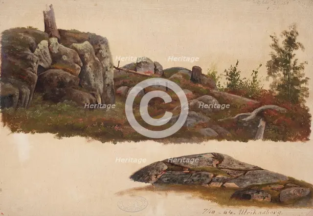 Landscape Study, Ullanlinna in Helsinki, 1864. Creator: Magnus von Wright.
