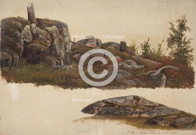 Landscape Study, Ullanlinna in Helsinki, 1864. Creator: Magnus von Wright.