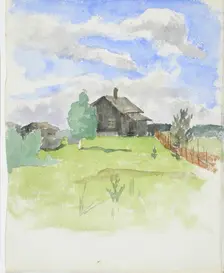 Landscape Study with Cottage. Creator: Maria Wiik