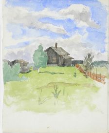 Landscape Study with Cottage. Creator: Maria Wiik